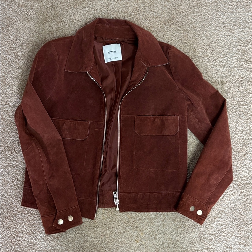 Mango Brown Leather Jacket - image 3